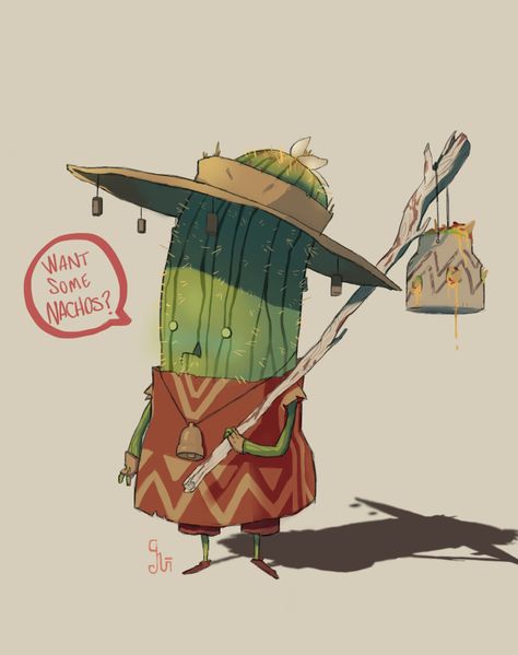 Cactio, the nachos merchant Dnd Salamander, Salamanders, Art And Illustration, 판타지 아트, 영감을 주는 캐릭터, Character Design References, Illustration Character Design, Dnd Characters, Creature Design