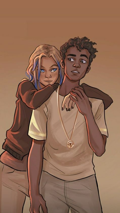 Sadie And Carter Kane Fanart, Kane Siblings Fanart, Kane Chronicles Wallpaper, Carter Kane Fan Art, The Kane Chronicles Fan Art, Sadie And Carter Kane, Kane Chronicles Fanart, Anime Cute Couple, Carter Kane