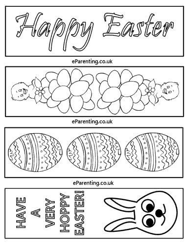 A set of 4 black and white Easter bookmarks. Bookmark Templates Editable Free, Colouring Bookmarks Free Printable, Book Marks Printable Free Bookmark Template, Easter Bookmarks Free Printable, Easter Bookmarks, Free Printable Coloring Book Marks, Coloring Bookmarks Free, Easter Craft Activities, Tumblr Coloring Pages