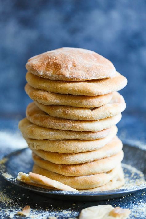 Soft, fluffy, and so much better than the store-bought version! This Whole Wheat Pita Bread will pair perfectly with your favorite dip or side. Wheat Pita Bread Recipe, Whole Wheat Pita Bread, Homemade Pita, Homemade Pita Bread, Pita Bread Recipe, Whole Wheat Pita, Pita Bread, Bakery Bread, Instant Yeast