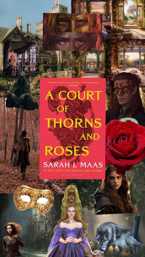 A collage inspired by A Court of Thorns and Roses by Sarah J. Maas A Thorn Of Courts And Roses, A Court Of Thorns And Roses, Fall Reads, Fantasy Vibes, Epic Fantasy Books, Acotar Series, Fall Reading, Court Of Thorns And Roses, Book Aesthetics