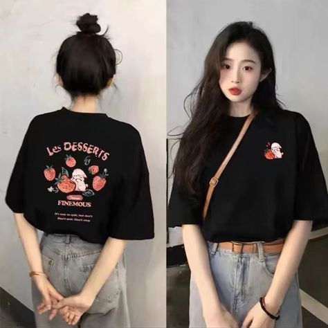 PIN GROUPS 2024 Summer time Korean Type Stylish Ins Type Brief-sleeved T-shirt Ladies's Free Common Lazy Versatile Informal Prime Black 347-M 100-120- #347M #Black #Casual #Groups #Ins #Korean #Lazy #loose #Pin #Popular #ShortSleeved #style #Summer #top #trendy #TShirt #Versatile #Womens Check more at https://howcandothis.com/womenstyle/pin-groups-2024-summer-time-korean-type-stylish-ins-type-brief-sleeved-t-shirt-ladiess-free-common-lazy-versatile-informal-prime-black-347-m-100-120/ Summer Korean Style, Fashion Shop, Casual Top, Beautiful Images, Summer Time, Casual Tops, Korean Fashion, Jam, Womens Shirts