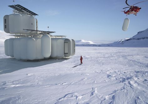 Arctic Research Lab - Revolver  / Bread Studio Stilted Architecture, Arctic Architecture, Theatre Design, Research Lab, Fantasy Places, Brutalism, Minimalist Living, R C, Urban Design