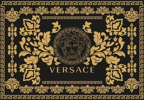 Versace Logo Design Gold, Versace Wallpaper Iphone, Versace Logo Wallpapers, Versace Background, Gold Versace Wallpaper, Versace Logo Design, Ideas Para Logos, Versace Pattern, Versace Wallpaper