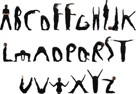 >Body Type Regular Body Typography, Body Alphabet, Human Body Shape, Bristol Harbour, Letters Fonts, Body Gestures, Physical Theatre, Graffiti Doodles, Dance Movement