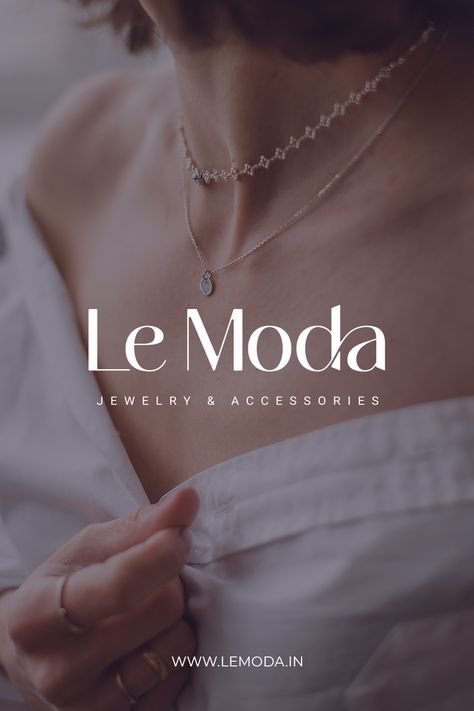 Le moda is Jewelry & Accessories store. Translated from Spanish it means "Fashion". This brand is all about self-love, self-expressing, and taking on new challenges. Every piece of jewelry represents a state of happiness. Rebranding Logo, Jewelry 2022, Accessories Store, Self Love, Jewelry Accessories, Typography, Logo Design, Branding, ? Logo