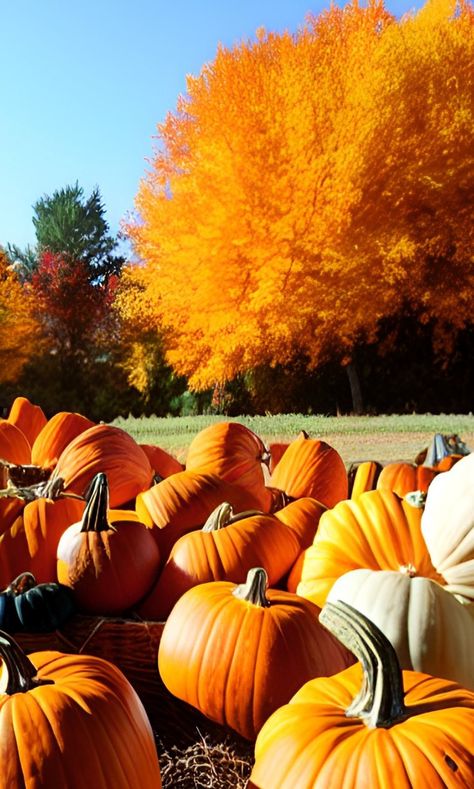 Pumpkin Patch Farm, Fall Pumpkin Patch, Cute Fall Wallpaper, Autumn Magic, Fall Photo, Halloween Wallpaper Iphone, Autumn Scenes, Digital Download Art, Autumn Scenery