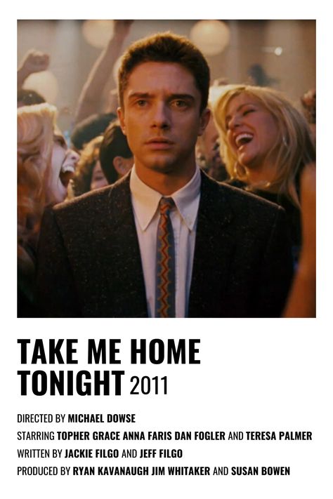 Take Me Home Tonight Movie, Take Me Home Tonight, Posters Minimalist, Anna Faris, Film Posters Minimalist, Teresa Palmer, Minimalist Movie Poster, Movie Poster Wall, Good Movies To Watch