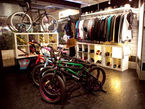 Inside the shop in front of the beginner BMX bikes Bmx Shop, Bmx Bike, Bmx Bikes, Work Inspiration, Bike Shop, Commercial Design, Bmx, Shop Design, Vision Board