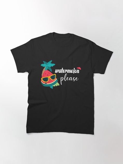 "Copy of hello summer hello watermelon please beach ? ? July June for mom for sister enjoy the beach with watermelon fruit funny saying" T-shirt by mydreamcatcher | Redbubble Watermelon Fruit, Hello Summer, Shirt Shop, Watermelon, Classic T Shirts, Shirt Designs, Funny Quotes, Tshirt Designs, Mens Graphic Tshirt