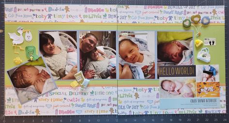 Baby Scrapbook Layouts, Baby Scrapbook, Special Delivery, Story Time, Scrapbook Layouts, Little One, Scrapbooking, Layout