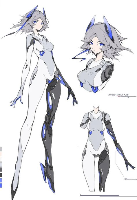 Cyborgs Art, Arte Sketchbook, Robot Concept Art, Cyberpunk Art, Character Sheet, Character Modeling, 영감을 주는 캐릭터, Character Design References, Character Designs