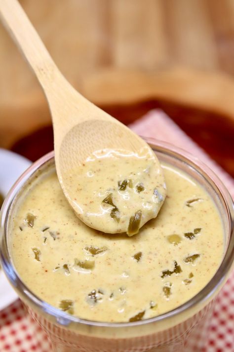 Jalapeno Honey Mustard Recipe, Jalapeno Dipping Sauce, Honey Mustard Sauce Recipe, Bbq Sauce Homemade Easy, Top Dinner Recipes, Easy Dipping Sauce, Work Recipes, Spicy Dipping Sauce, Mustard Recipe