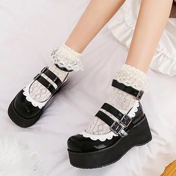 Mary Jane Platform Shoes, Red Platform, Kawaii Shoes, Girls Heels, Platform Mary Janes, Cosplay Shoes, Leather Mary Janes, Doll Shoes, Thick Heels