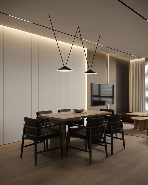 LND|97 :: Behance Black Japandi Interiors, Black And Beige Interior, Black Japandi, Japandi Dining Room, Japandi Dining, Interior Design Dining, Japandi Interiors, Office Plan, Beige Interior