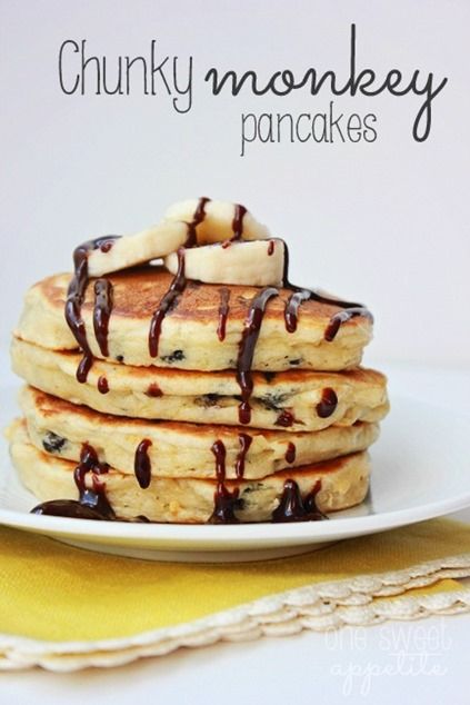 Monkey Pancakes, Banana Chocolate Chip Pancakes, Easy Pancake, Buttermilk Pancake, Stack Of Pancakes, Pinky Girl, 2 Princess, Pancake Recipe Easy, Pancake Recipes