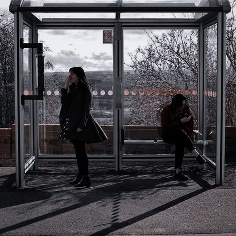 Person Waiting At Bus Stop, Bus Stop Photoshoot, Bus Stop Aesthetic, Waiting At Bus Stop, Portfolio Reference, Terminal Bus, Hanover Street, Final Girl, Movie Design