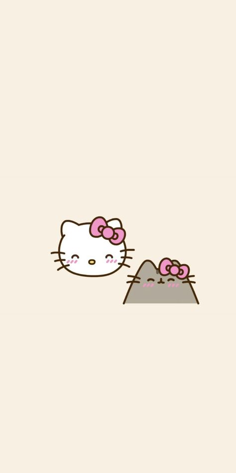 Pusheen Hello Kitty Wallpaper, Pusheen Pictures, Pushing Cat, Pusheen Valentines, Pusheen Wallpaper, Cat Phone Wallpaper, Hello Kitt, Pusheen Cute, Cute Wallpapers For Ipad