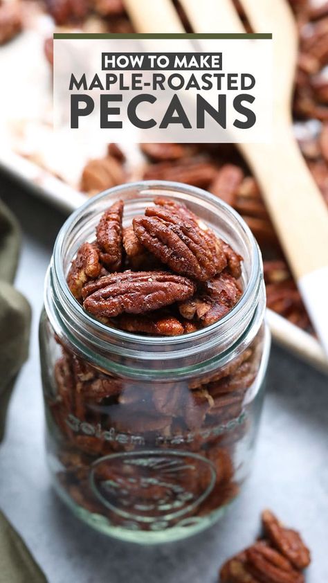 Spicy Pecans Recipe, Pecan Meal, Roasted Pecans Recipe, Pecan Recipes Easy, Trail Food, Homemade Food Gifts, Spiced Pecans, Roasted Pecans, Nut Recipes