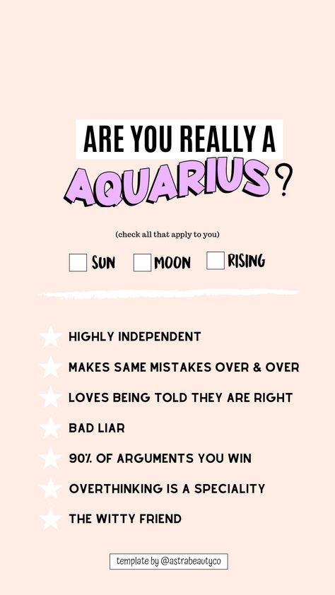 Aquarius Characteristics, Capricorn Men, Purple Template, Aquarius Leo, Aquarius Aesthetic, Aquarius Truths, Zodiac Signs Chart, Aquarius Sign, Aquarius Horoscope