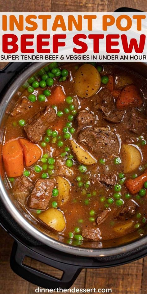 Homemade Beef Stew Instant Pot, Simple Beef Stew Instant Pot, Instant Pot Beef Stew Recipe Easy, Stewed Beef Instant Pot Recipes, Best Instapot Beef Stew Recipe, Hearty Beef Stew Instant Pot, Easy Instapot Beef Stew Recipe, Chuck Roast Beef Stew Instant Pot, Pot Roast Stew Instant Pot