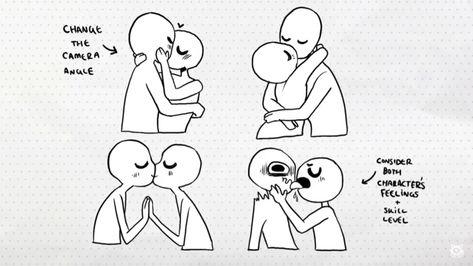 Lavendertowne Art Style Tutorial, Lavendertowne Art, Lavender Towne, Drawing Kiss, Fanfiction Inspiration, Cartoon Kiss, Character Dynamics, Ako Kresliť, Kissing Poses