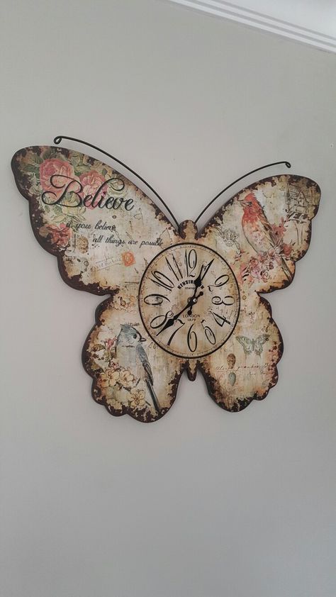 Butterfly Clock Butterfly Clock, Clock Gears, French Bedroom, Music Video, Insects, Butterflies, Clock, Bedroom, Music