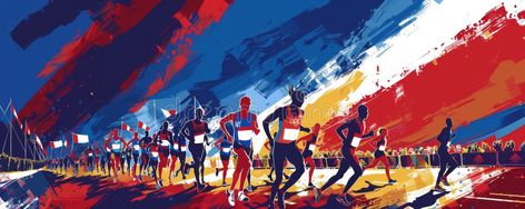 Dynamic start of an Olympic marathon with runners and colorful abstract background stock image Event Concept, Background Motion, Celebration Background, Image Background, Vector Banner, Background Photo, Colorful Abstract, Abstract Background, Abstract Backgrounds