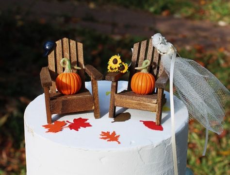 Fall Wedding Cake Topper-4 Cake Topper-6 Cake - Etsy Pumpkin Wedding Cakes, Fall Themed Wedding Cakes, Fall Cake Toppers, Fall Wedding Cake Topper, Fall Wedding Cake, Wedding Cake With Initials, Wedding Cake Toppers Initials, Pumpkin Wedding, Themed Wedding Cakes