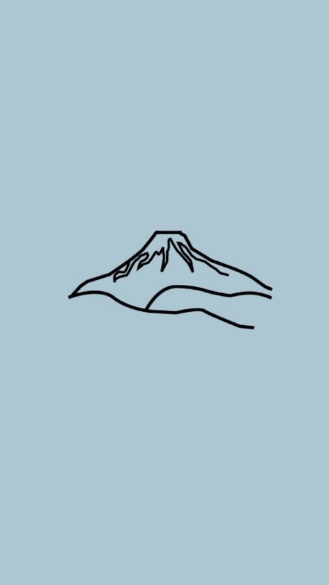 Tiny Volcano Tattoo, Simple Volcano Tattoo, Volcano Line Art, Small Volcano Tattoo, Volcano Tattoo Design, Tenerife Tattoo Ideas, Guatemala Tattoo Ideas Design, Icelandic Tattoo Ideas, Glacier Tattoo