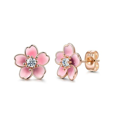 PRICES MAY VARY. Pink Flower Earrings for Women, 925 Sterling Silver Stud Earrings, Cute Plumeria Earrings For Girl, Cherry Blossom Hypoallergenic Stud Cute Earring Studs, Pink Flower Earrings, Needle Earrings, Cute Stud Earrings, Xmas List, Stud Jewelry, Sterling Silver Stud Earrings, Small Earrings Studs, Earrings Cute