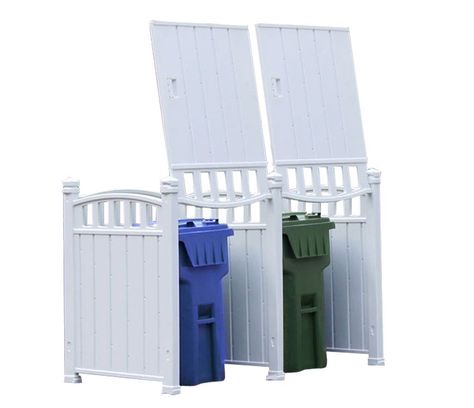 Garbage Enclosure, Outdoor Garbage Storage, Garbage Can Shed, Trash Can Storage Outdoor, Outdoor Trash Bin, Hide Trash Cans, Garbage Can Storage, Garbage Shed, Bin Shed