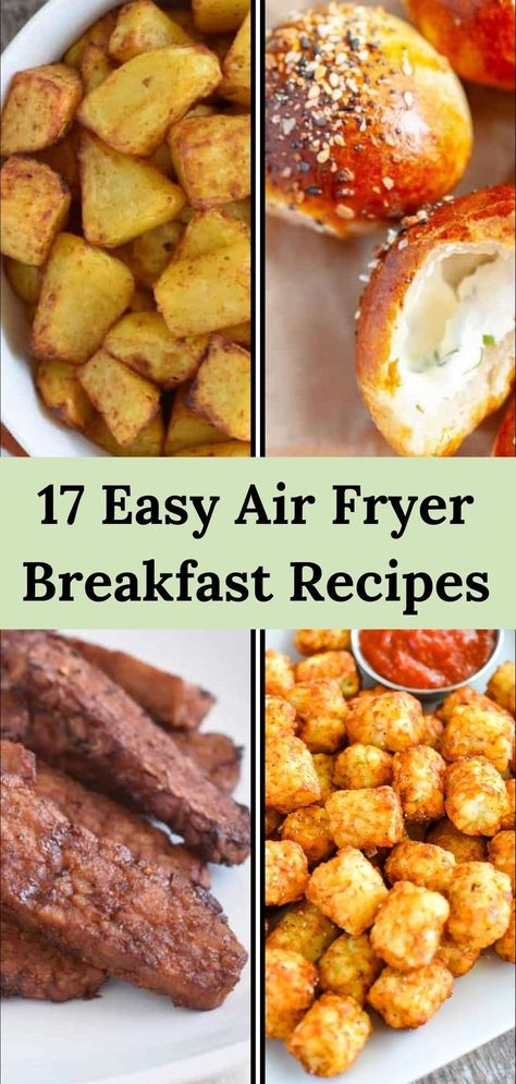 17 Air Fryer Breakfast Recipes Breakfast In Air Fryer, Breakfast Ideas Air Fryer, Air Fryer Ideas, Air Fryer Breakfast Recipes, Quick Breakfast Ideas, Eggs On Toast, Air Fryer Breakfast, Fried Breakfast, Cheesy Eggs