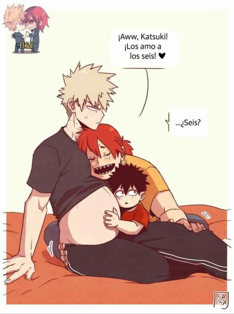 Anime Pregnant, Mpreg Anime, Bakugou Manga, My Babe, My Hero Academia Memes, Boku No Hero Academia Funny, Anime Dad, Dessin Adorable, My Hero Academia Episodes