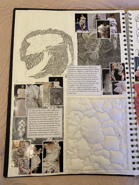 Fashion Portfolio Ideas, Textiles Gcse, Fashion Sketchbook Inspiration, Gcse Textiles, Mises En Page Design Graphique, Fashion Portfolio Layout, Sketchbook Layout, Textiles Sketchbook, A Level Textiles