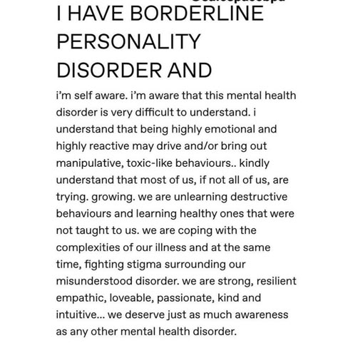 Bpd Quotes Inspiration, Border Line Personality Quotes, Bpd Disorder, Personality Disorder Quotes, Quotes Personality, Bpd Symptoms, Disorder Quotes, Mental Health Facts, Borderline Personality