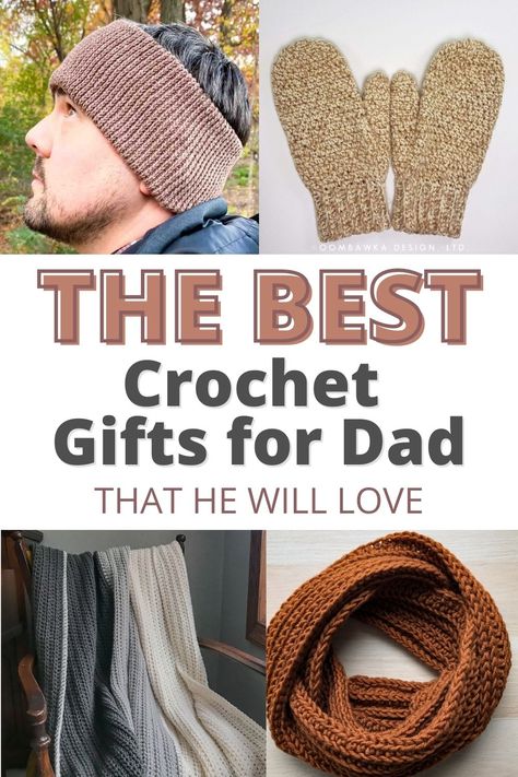 Good Gifts For Dad Birthday, Wool Gifts For Him, Easy Crochet Projects For Men, Crochet Gifts For Moms Birthday, Mens Crochet Projects, Manly Crochet Projects, Gift Ideas For Dads Birthday Creative, Diy Crochet Christmas Gifts, Christmas Gifts To Crochet