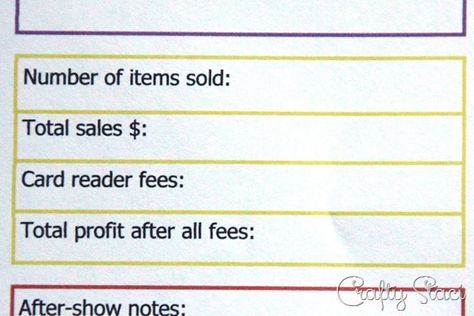 Craft Show Tracking Sheet — Crafty Staci Sales Sheet, Holiday Prep, Raffle Prizes, Sale Ideas, Packing Checklist, Craft Show, Craft Booth, Business Building, What I Need