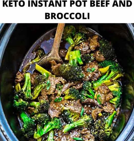 KETO INSTANT POT BEEF AND BROCCOLI - Kizios Recipes Broccoli Instant Pot, Keto Prep, Instant Pot Beef And Broccoli, Slow Cooker Beef Broccoli, Crockpot Steak Recipes, Slow Cooker Ground Beef, Dinner Planning, Keto Beef, Slow Cooker Recipes Beef