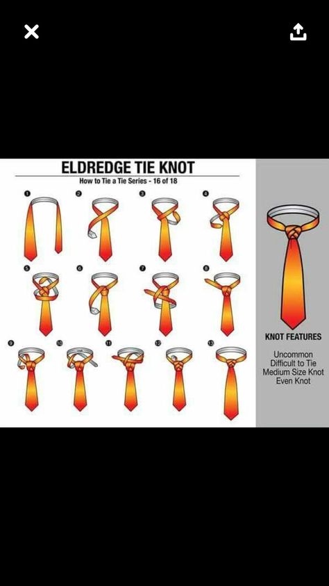 Eldridge Knot, Eldredge Knot, Style Chart, Knot Tie, Trinity Knot, Tie Knots, Neck Tie, Knot, The Next