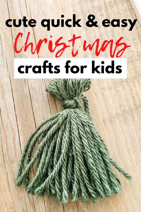 Diy Christmas Table Decorations Cheap, Easy Yarn Christmas Crafts, Tassel Tree Diy, Tassel Christmas Tree Diy, Clothes Pin Christmas Crafts, Dollar Tree Christmas Tree Crafts, Christmas Tree Yarn Craft, Yarn Christmas Tree Picture, Yarn Christmas Tree Diy