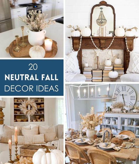 Looking to embrace fall with a touch of warmth and simplicity? Try neutral fall decor that feels cozy and inviting without overwhelming your space. Think soft creams, warm taupes, and earthy browns to create a serene and stylish atmosphere. Perfect for adding that fall touch while keeping things elegant and understated! #neutralfalldecor #homedecor #falldecorinspiration Neutral Thanksgiving Decor, Neutral Fall Decor Living Rooms, Neutral Fall Decor Ideas, Neutral Fall Decor, Fall Decor Inspiration, Fall Decor Ideas, Fall Decorations, Autumn Home, Fall Home Decor