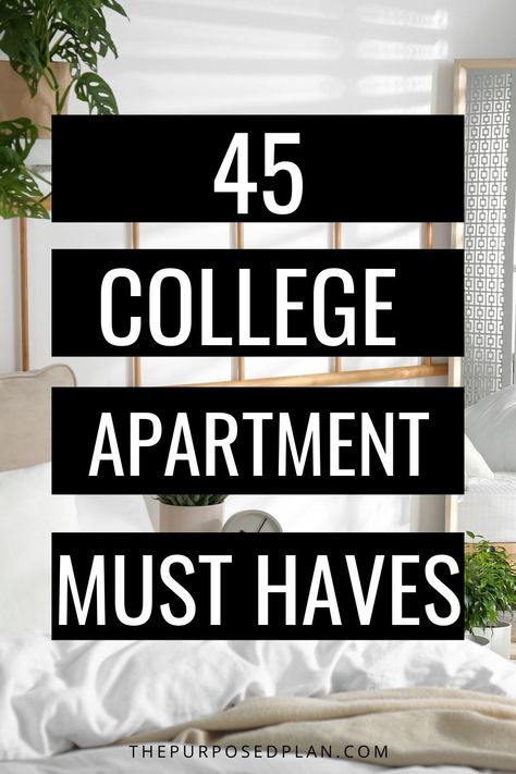 45 College apartment essentials to complete your first apartment! Finding exactly what you need for your new college apartment can be difficult. Click to discover 45 must have items for your college apartment. Boys College Apartment Decor, College Apartment Must Haves, Guys Apartment Decor Living Room, College Apartment Decor Living Room, College Apartment Essentials, College Apartment Checklist, College Girl Apartment, College Apartment Kitchen, College Apartment Bathroom