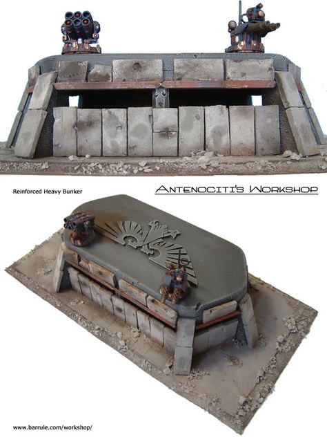 Reinforced Heavy Bunker - Sci-Fi Sci Fi Miniatures, 40k Terrain, Star Wars Background, Warhammer Terrain, Game Terrain, Arte Robot, Wargaming Terrain, Miniature Wargaming, Military Diorama