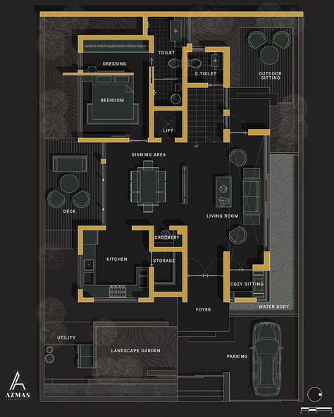 WEEKEND HOME MINIMAL DARK PLAN RENDER • 2 / 3 • . . . . . . . . . . . . . . . . . . . PLANNING/DESIGN: INSPIRED FROM PINTEREST… | Instagram 1bhk Plan Layout, 60x90 House Plan, Residence Plan Architecture Design, 1 Bhk Plan Layout, Architecture Floor Plan Presentation, 1bhk Plan, 1 Bhk House Plan, 1bhk House Plan, Residential Floor Plan