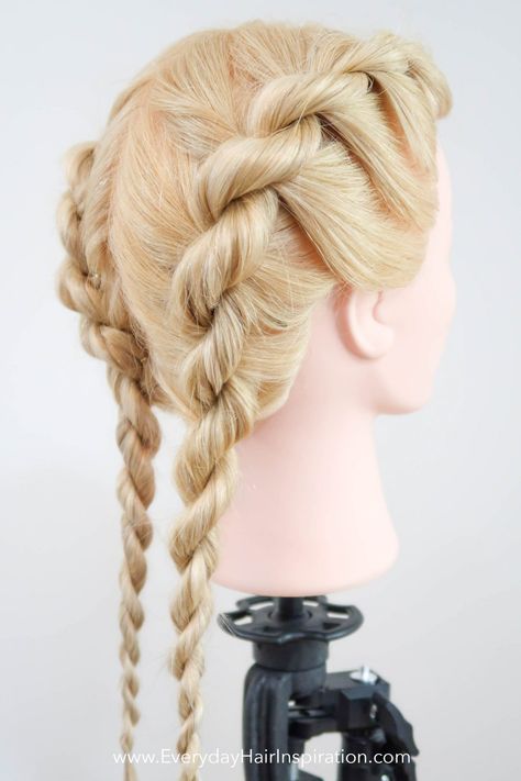 How To Do A French Rope Braid, Twist To Braids Hairstyles, Rope Twist French Braid Hair Tutorials, Rope French Braid, French Twist Braids Hairstyles, How To Do A French Twist Braid, How To Do A Twist Braid Step By Step, Cute French Braid Hairstyles Black Hair, Twist Rope Braid