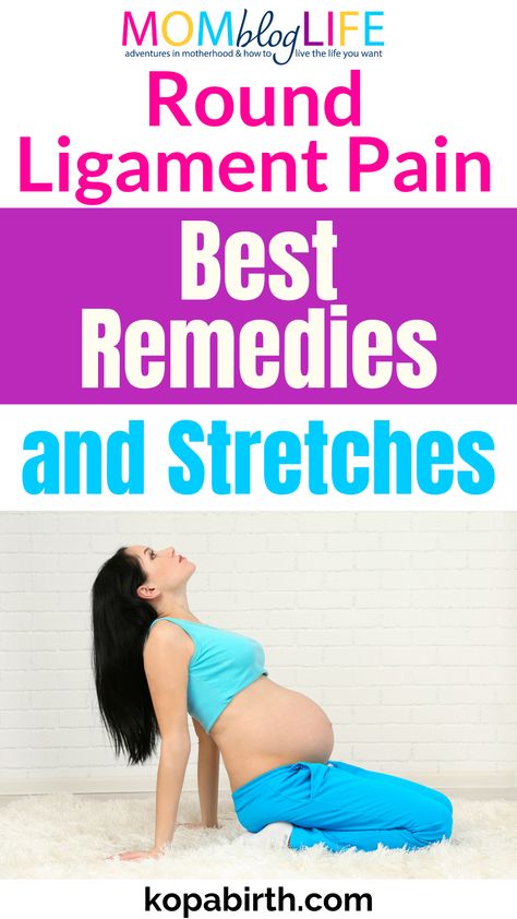 Round ligament pain is a common complaint for pregnant https://mombloglife.com/129-mom-blog-post-ideas-to-inspire-you/women. We teamed up with KOPA birth to give you some remedies for getting relief asap. Hang in there mama! Stretches For Round Ligament Pain, Round Ligament Pain Relief, 2nd Pregnancy, Pregnancy Support Belt, Round Ligament Pain, Pregnancy Timeline, Pregnancy Pain, Gas Relief, Back Stretches For Pain