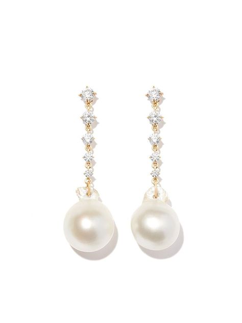 Pearl Diamond Earrings, Claw Prong, Pearl And Diamond Earrings, Diamond Earring, Vs Diamond, Classy Jewelry, Pearl Diamond, White Earrings, Girly Jewelry