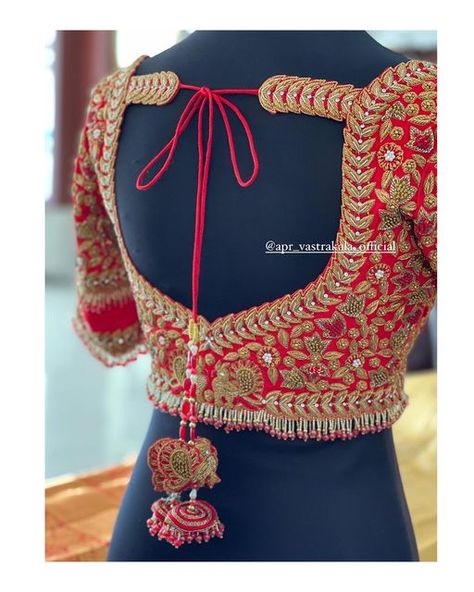 Bridal Back Blouse Designs, Bride Blouse Designs Bridal, Bride Blouse Designs Latest, Marriage Blouse Designs, Bride Blouse Designs, Bridal Blouse Designs Simple, Wedding Blouse Designs Bridal Collection, Apr Vastrakala, Bridal Saree Blouse