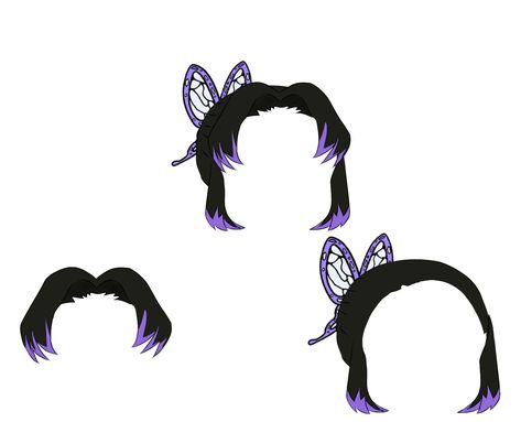 Shinobu Hair Clip, Shinobu Hair, Gacha Dress, Gacha Bases, Manga Clothes, Hair Drawing, Gacha Edits, Shinobu Kocho, Anime Base